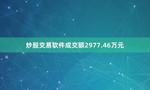 炒股交易软件成交额2977.46万元